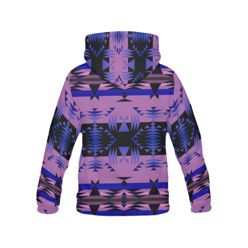 Between the Mountains Moon Shadow Men's All Over Print Hoodie (USA Size) (Model H13) Hoodies e-joyer