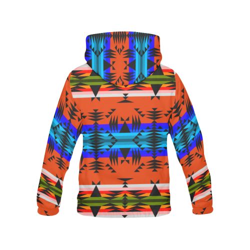 Between the Mountains Orange Men's All Over Print Hoodie (USA Size) (Model H13) Hoodies e-joyer