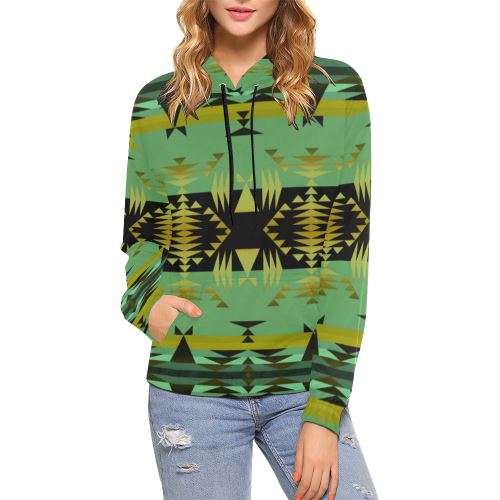 Between the Mountains Sage All Over Print Hoodie for Women (USA Size) (Model H13) All Over Print Hoodie for Women (H13) e-joyer 