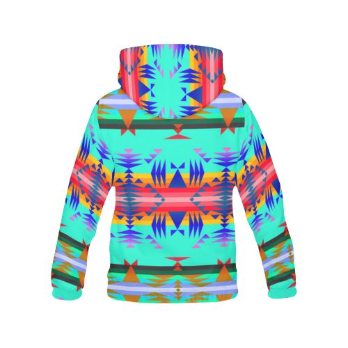 Between the Mountains Spring All Over Print Hoodie for Women (USA Size) (Model H13) All Over Print Hoodie for Women (H13) e-joyer