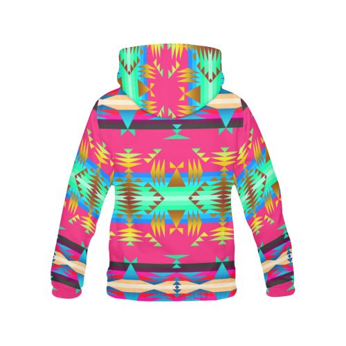 Between the Mountains Sunset Sky All Over Print Hoodie for Women (USA Size) (Model H13) All Over Print Hoodie for Women (H13) e-joyer