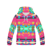 Load image into Gallery viewer, Between the Mountains Sunset Sky All Over Print Hoodie for Women (USA Size) (Model H13) All Over Print Hoodie for Women (H13) e-joyer 
