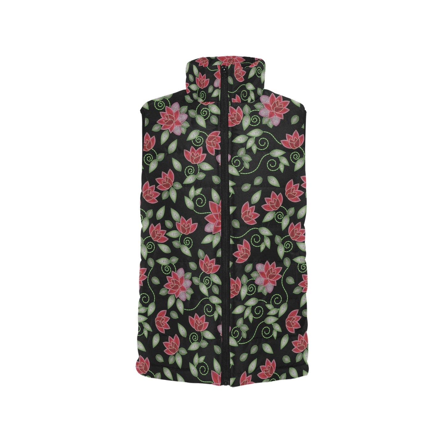 Beaded Rose Padded Vest