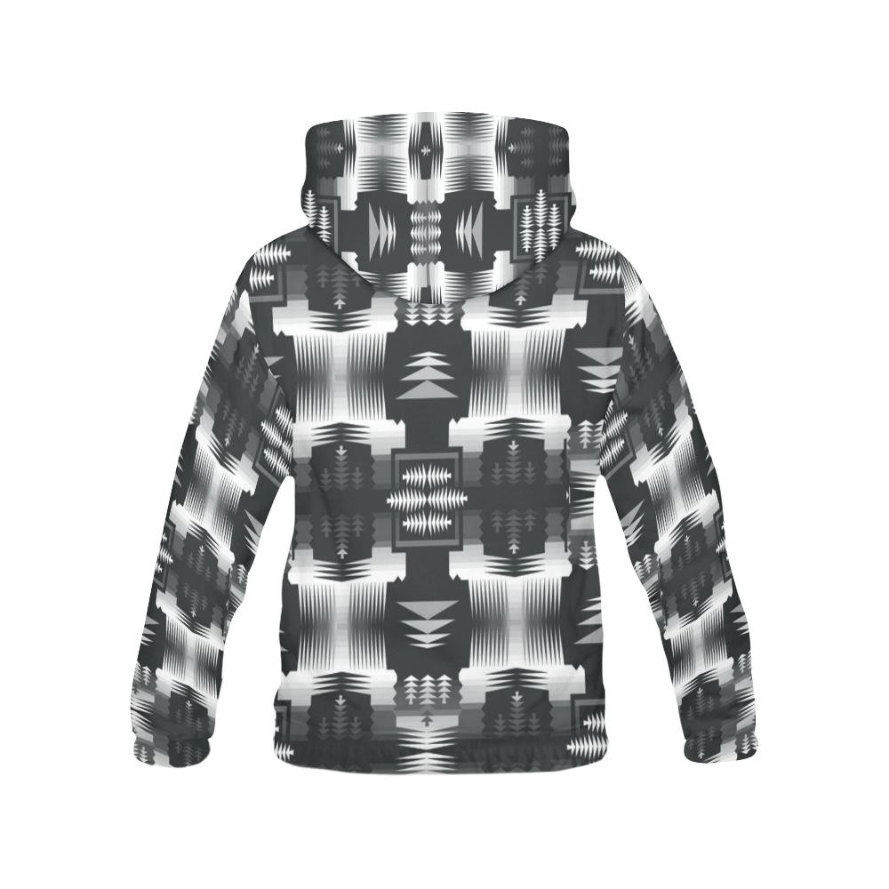 Black and White Sage All Over Print Hoodie for Men (USA Size) (Model H13) All Over Print Hoodie for Men e-joyer