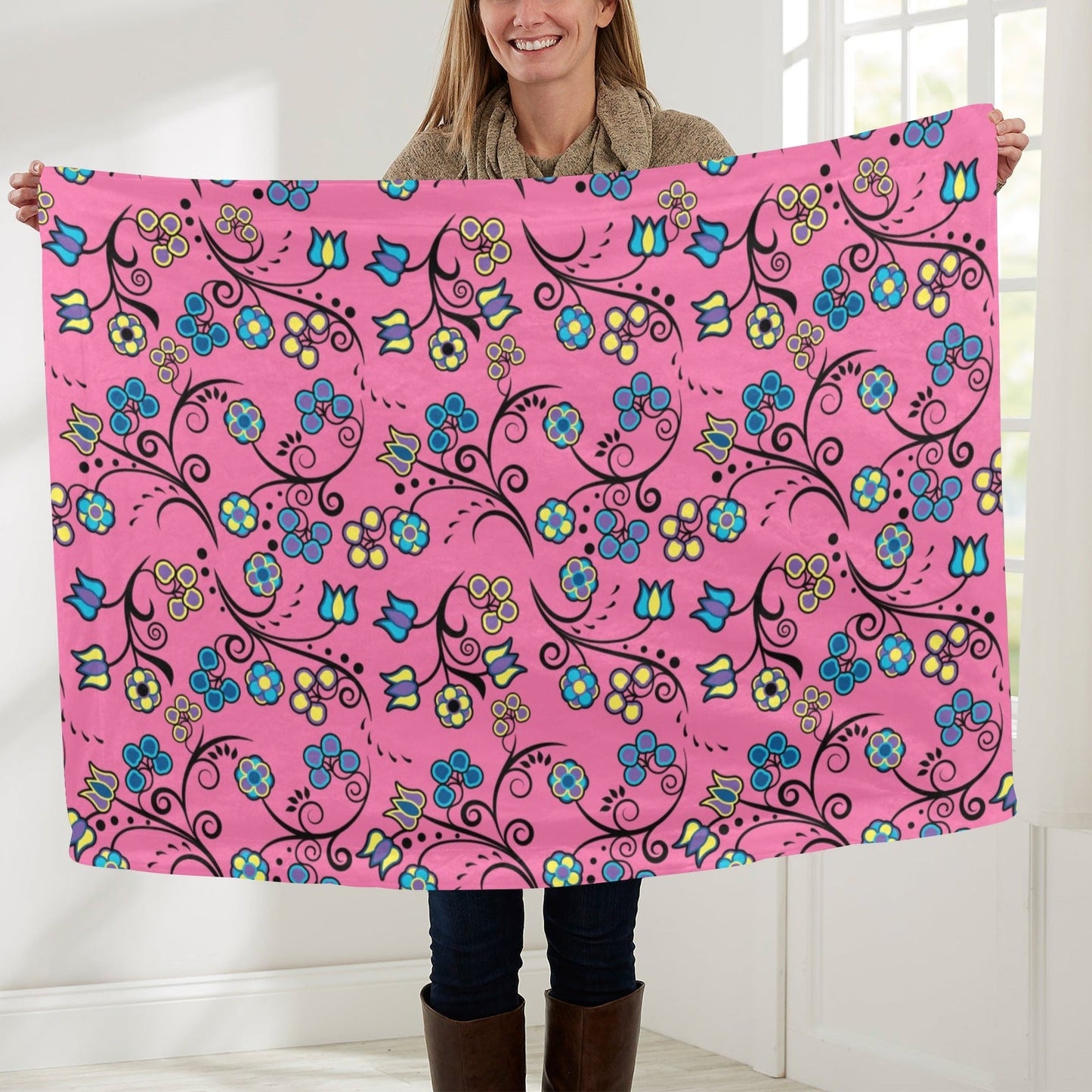 Blue Trio Large Baby Blanket
