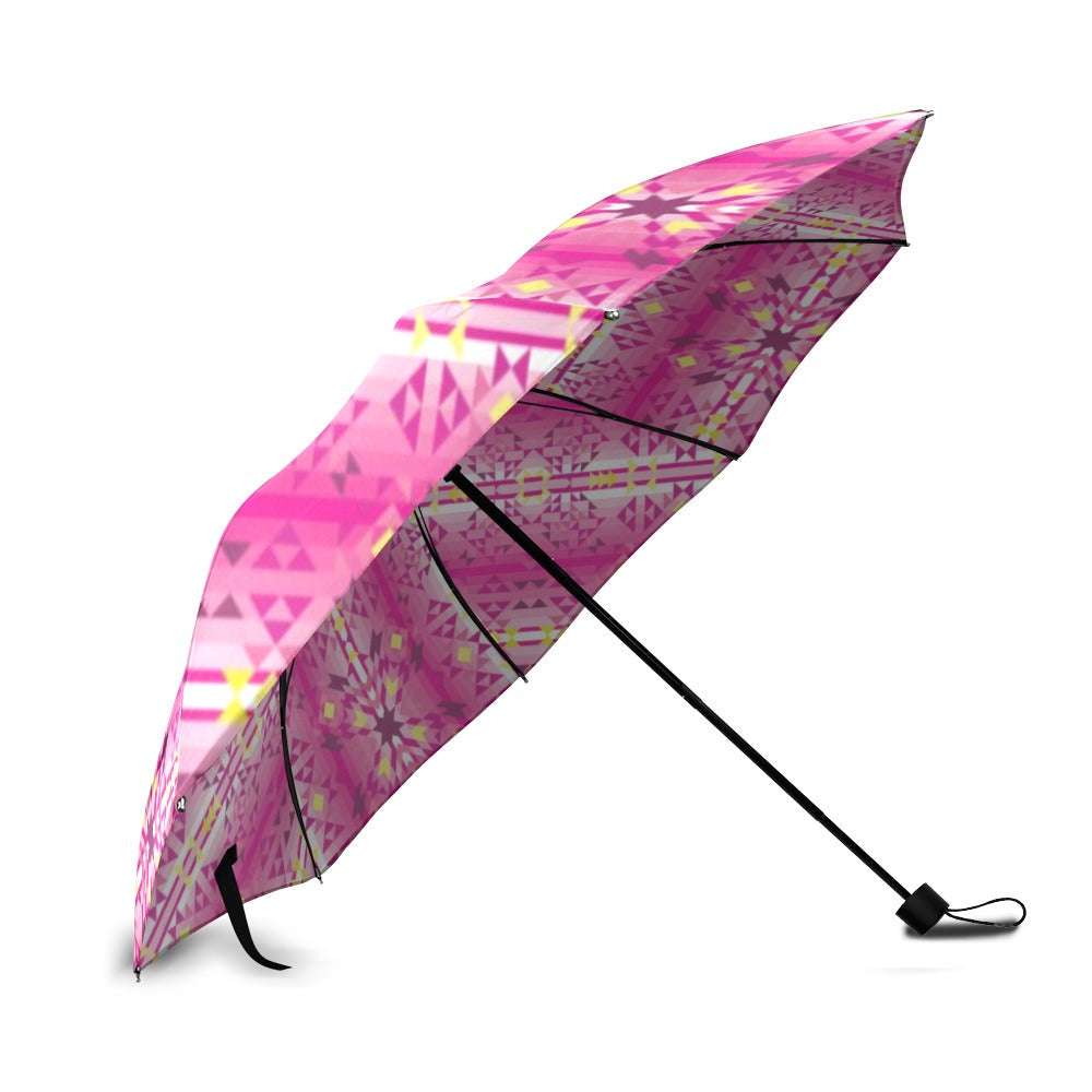 Pink Star Foldable Umbrella