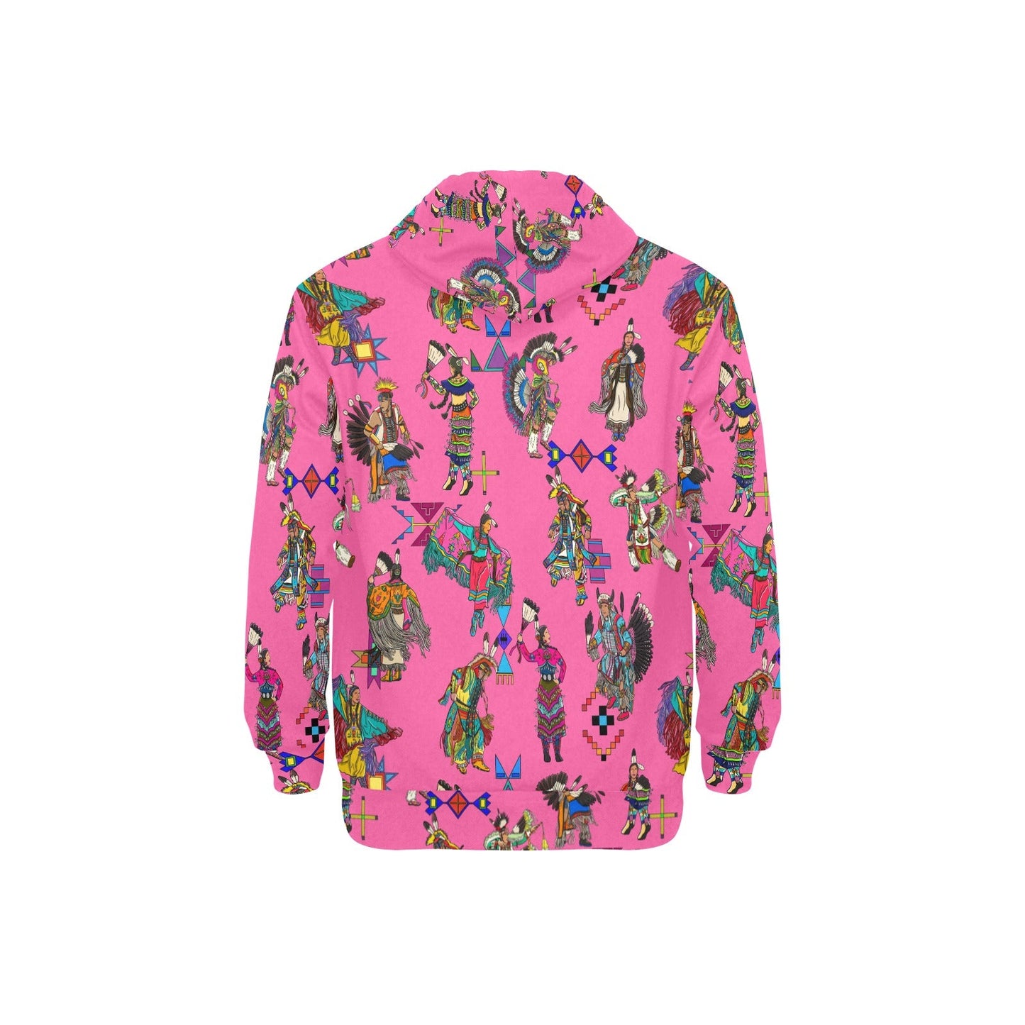 Grand Entry Dancer Pink Men's Long Sleeve Fleece Hoodie