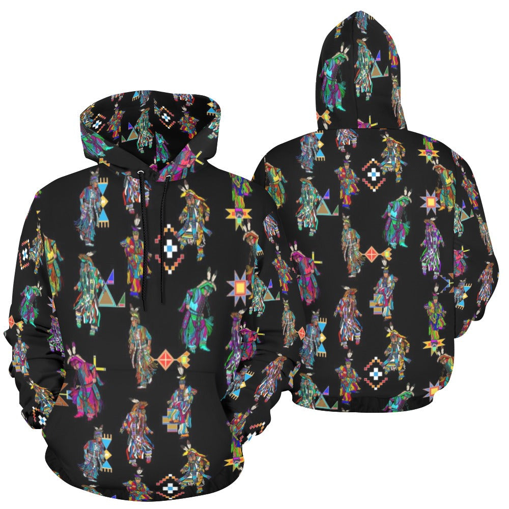 Men's Grass Dancers Black Hoodie for Men