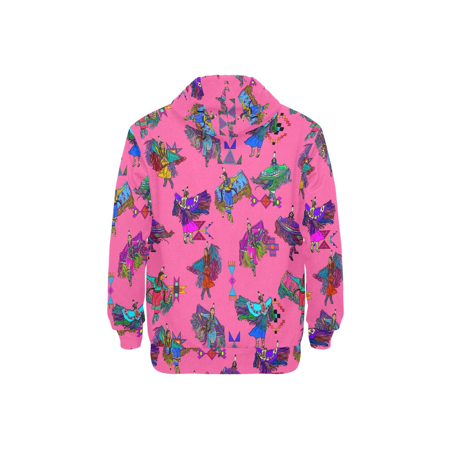 Women's Fancy Dancers Pink Men's Long Sleeve Fleece Hoodie