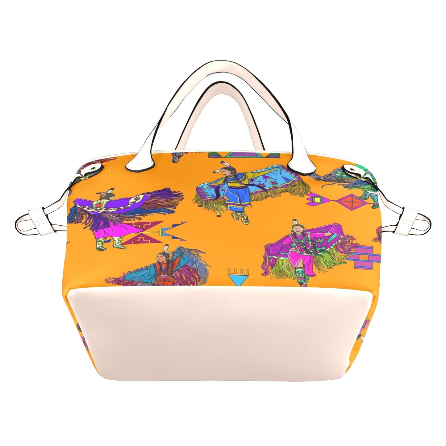 Women's Fancy Dancers Orange Clover Canvas Tote Bag