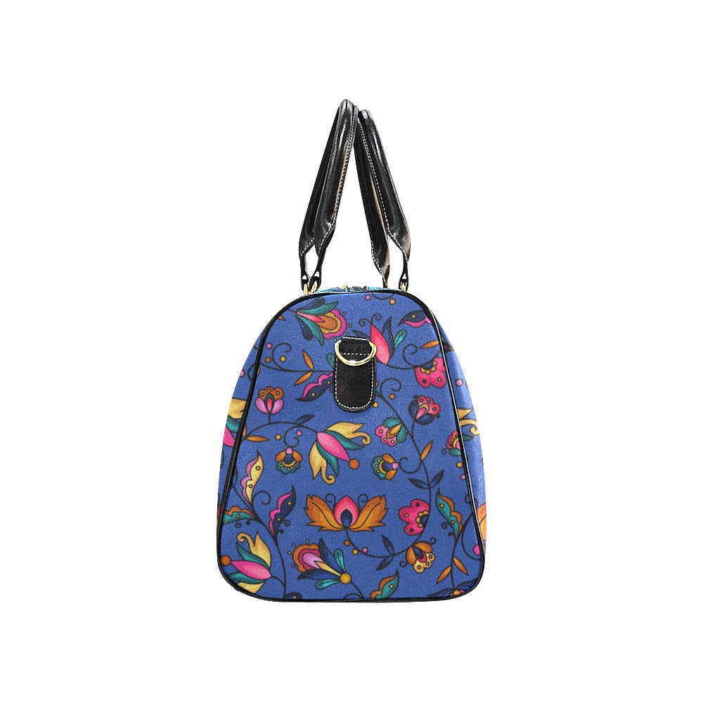 Copper Prairie Petals Blue Small Travel Bag