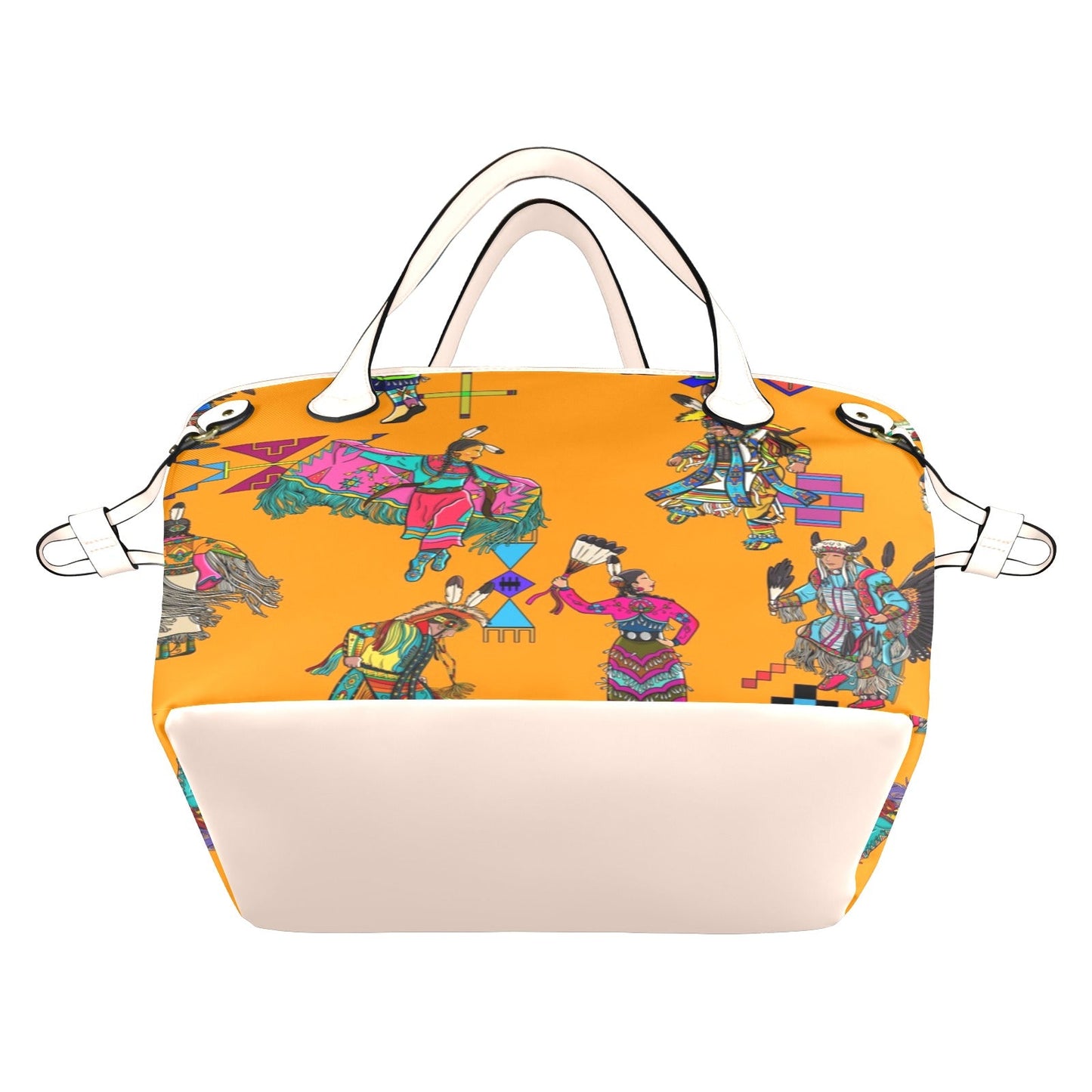 Grand Entry Dancers Orange Clover Canvas Tote Bag