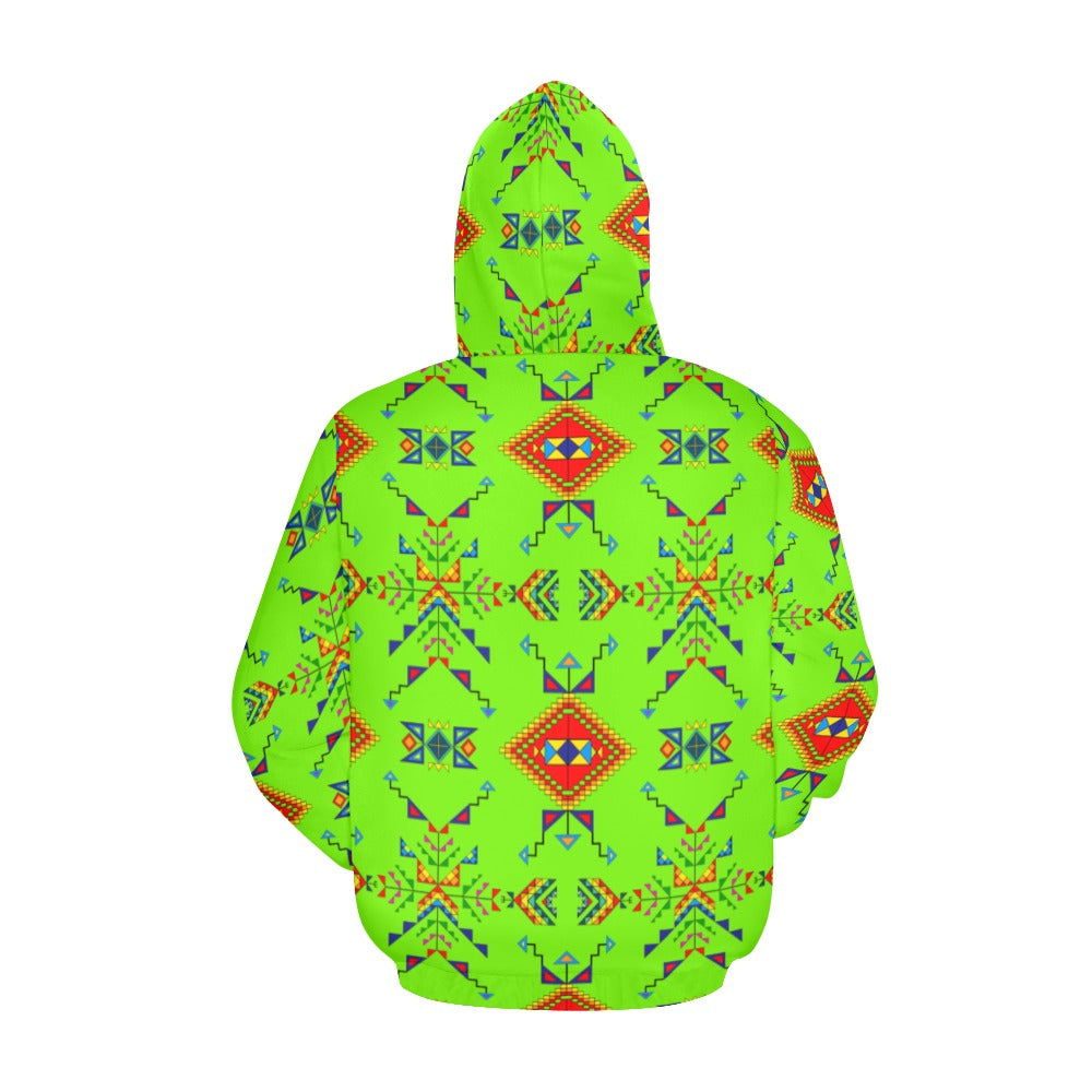 Buffalo Jump Neon Green Hoodie for Men