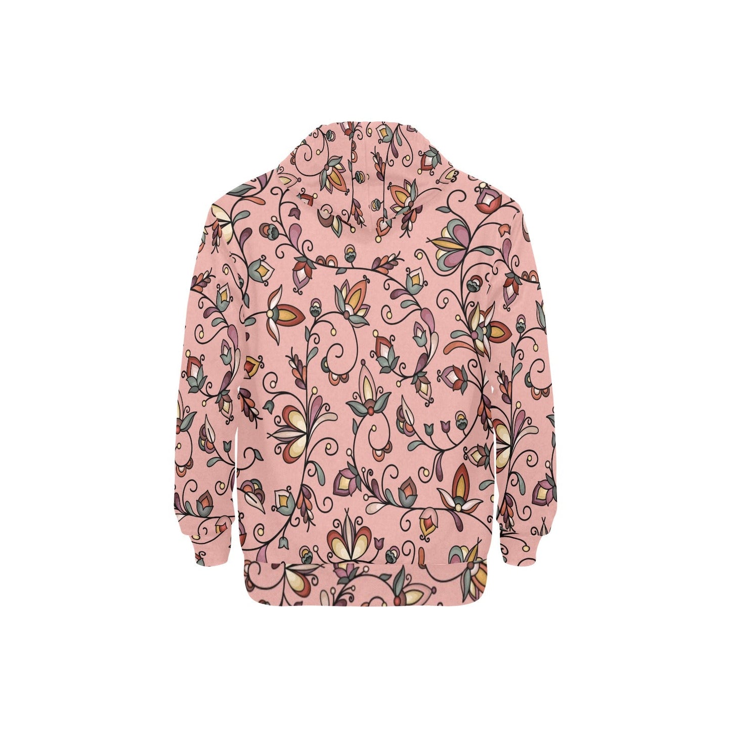 Burnt Sky Petals Peach Fleece Hoodie