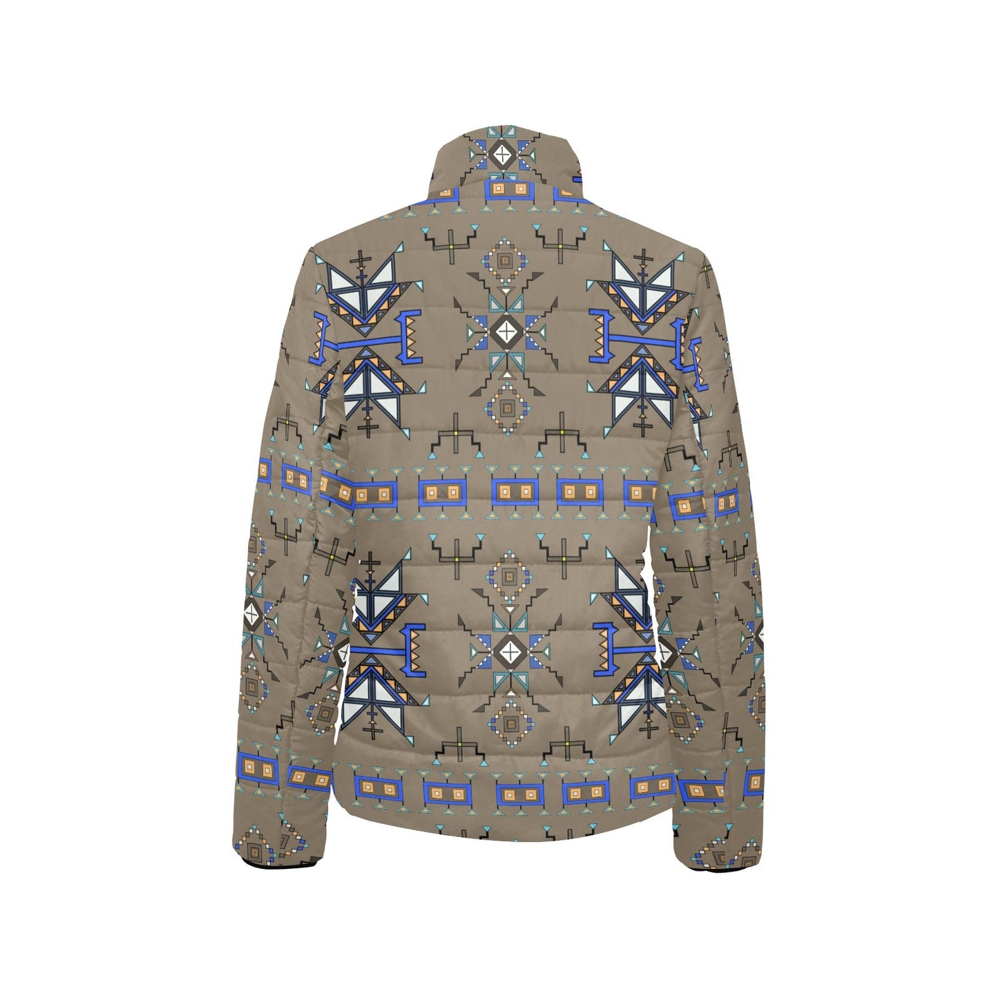 Eagle Strike Brown Women's Stand Collar Padded Jacket