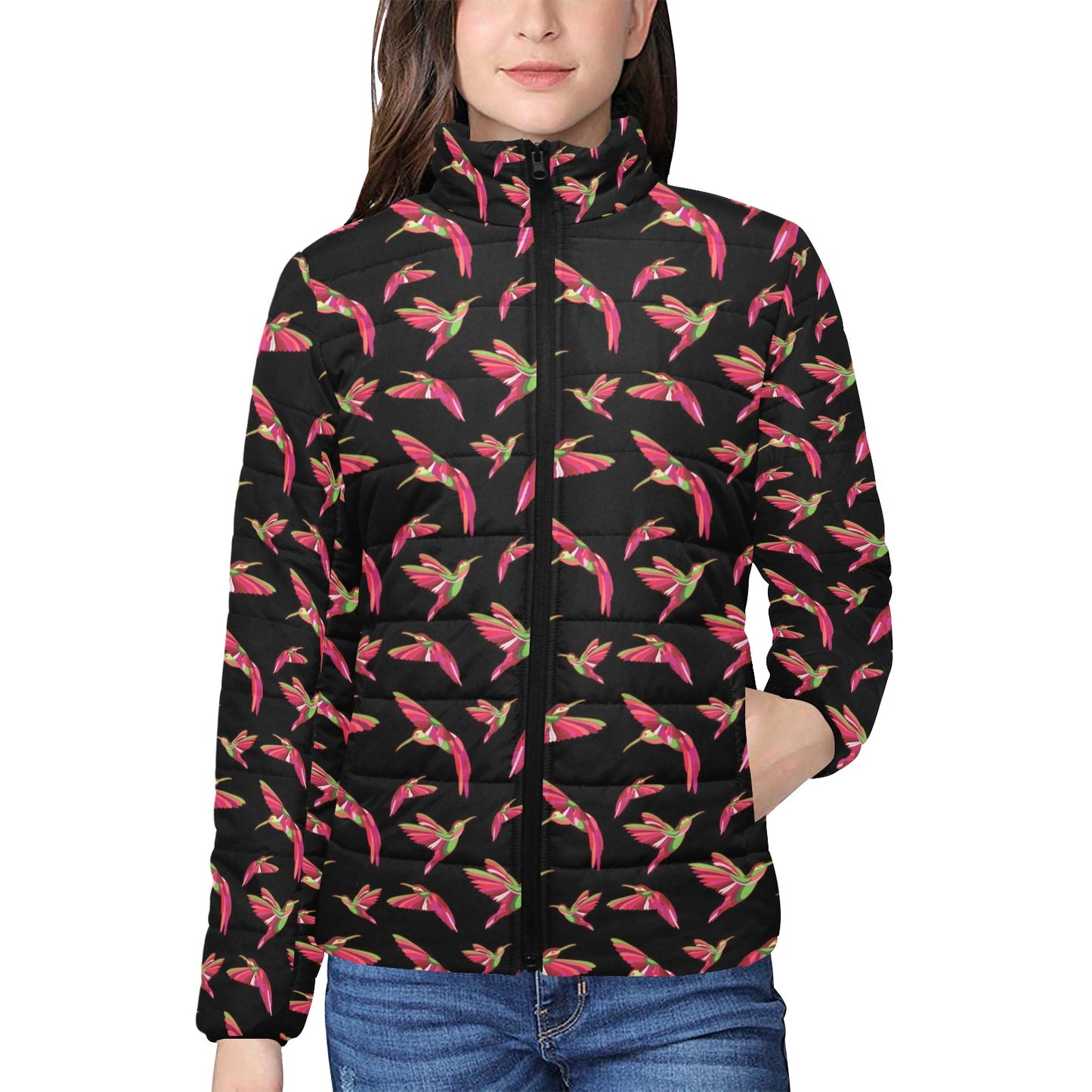 Red Swift Stand Collar Jacket