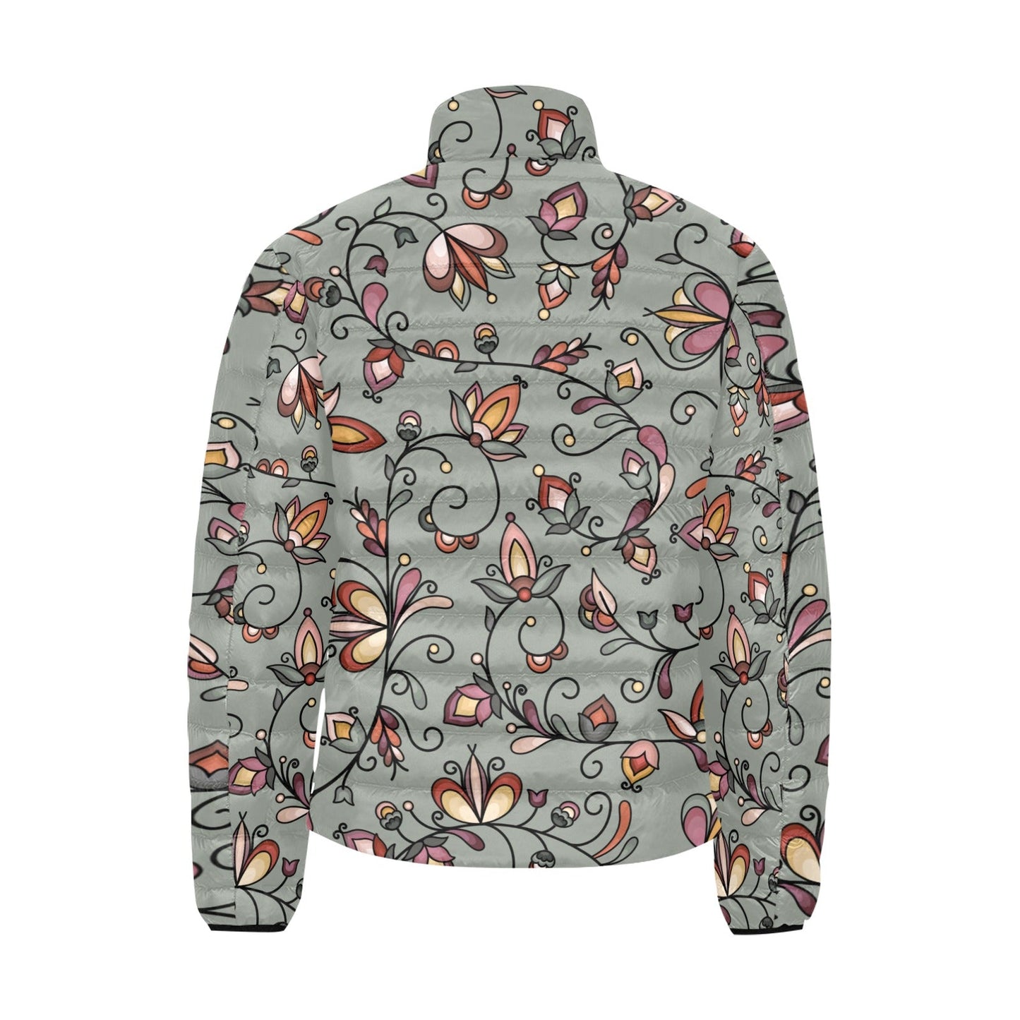 Burnt Sky Petals Green Padded Jacket
