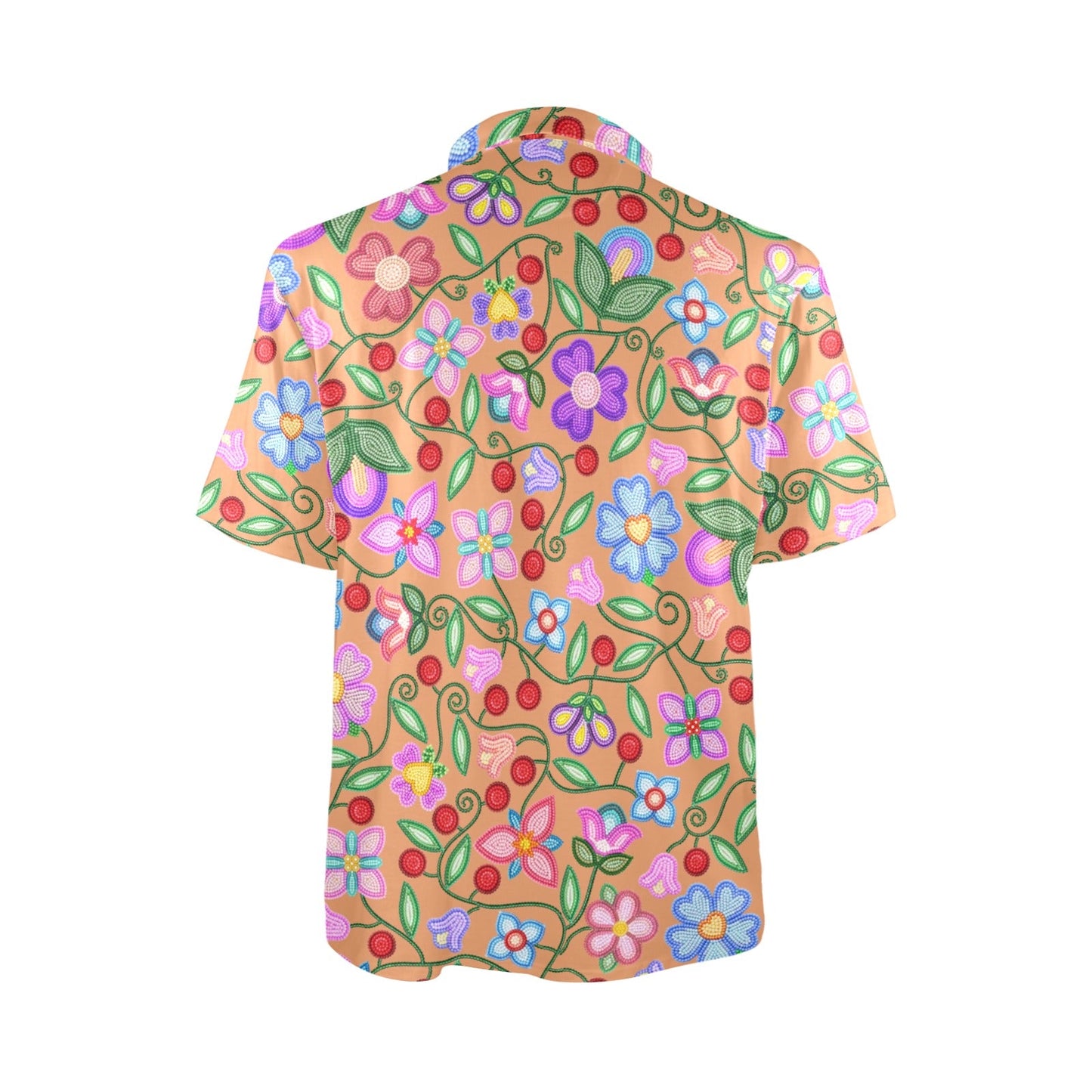Petal Harmony Terracotta Polo Shirt