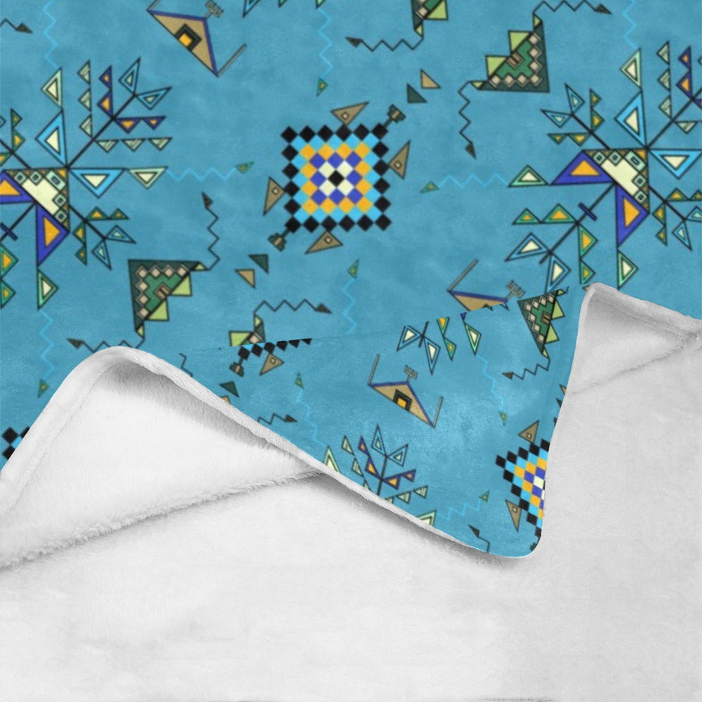 Bear Shield Blue X-Large Micro Fleece Blanket