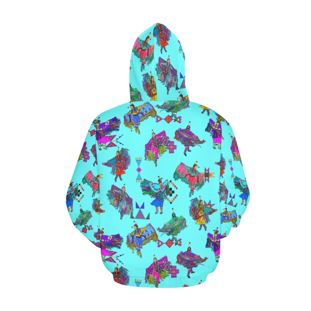 Women's Fancy Dancers Turquoise Hoodie for Women