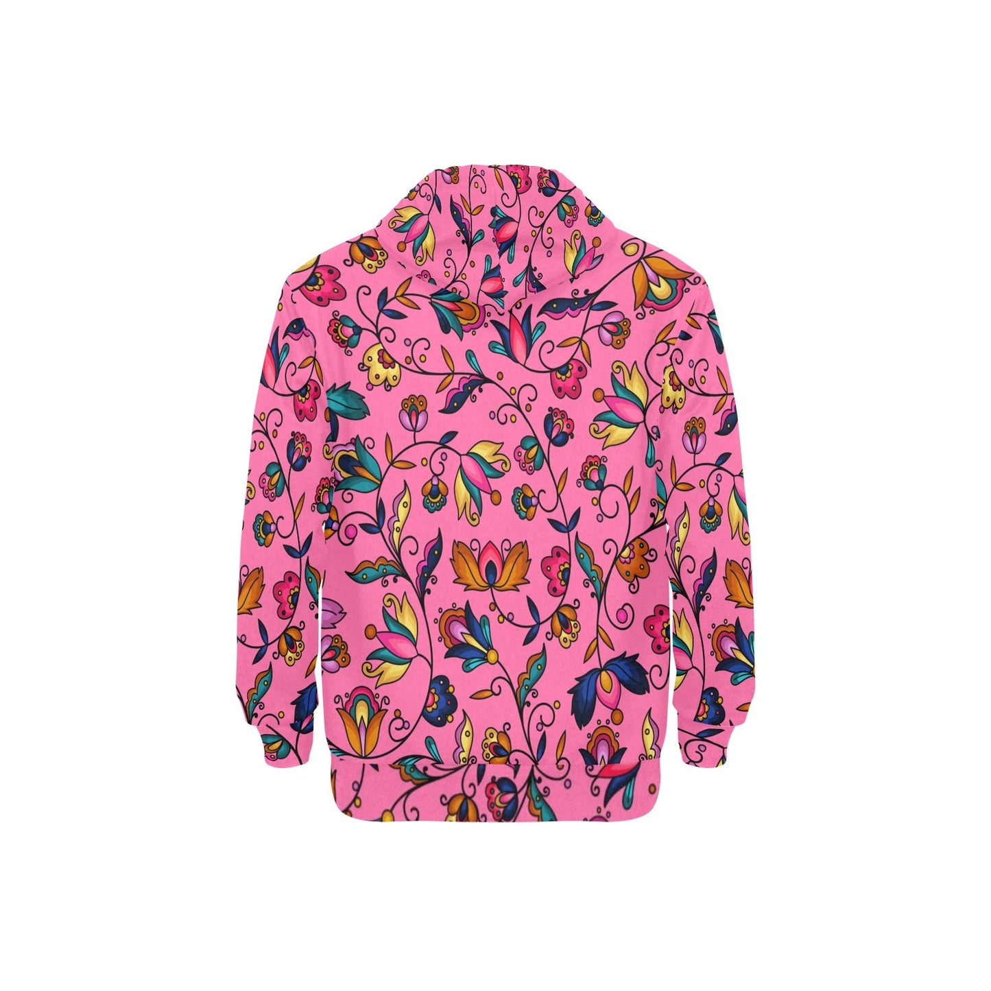 Copper Prairie Petals Pink Fleece Hoodie