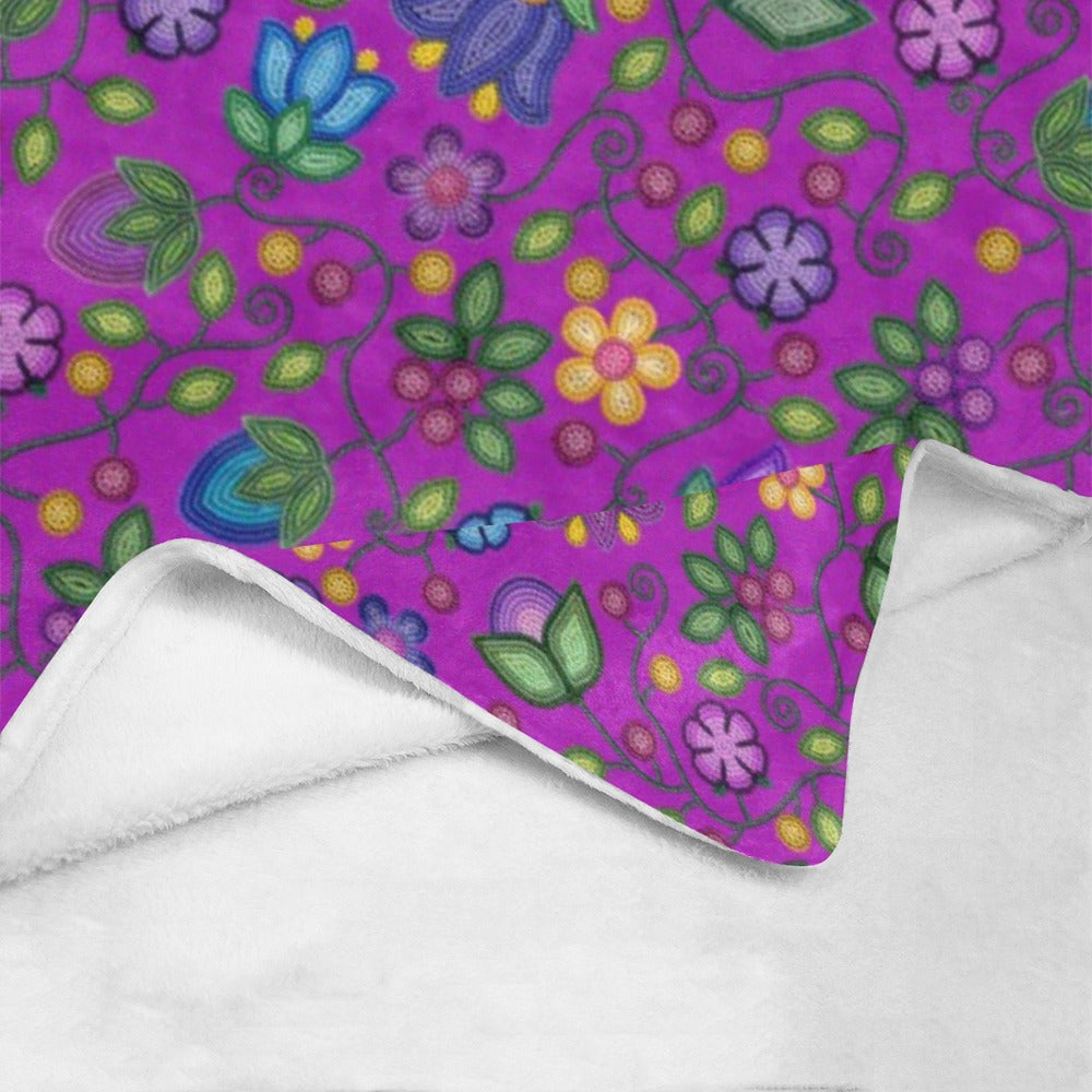 Bloom Uplift Purple X-Large Micro Fleece Blanket
