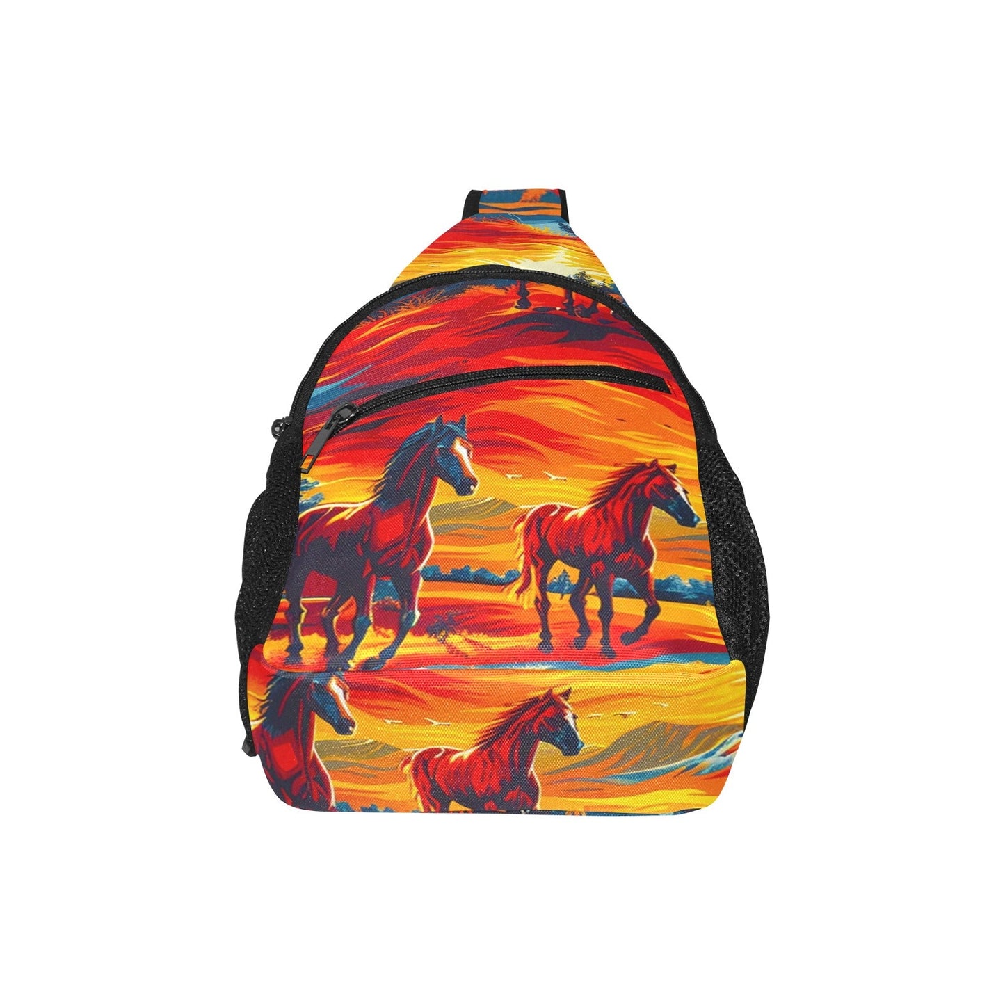 Wild Horses Chest Bag