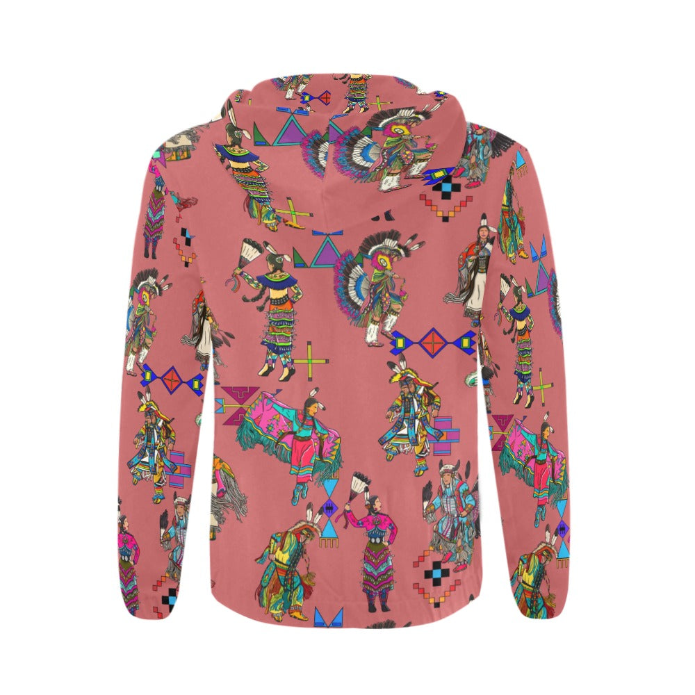 Grand Entry Dancers Terra Cotta Men's Zipper Hoodie