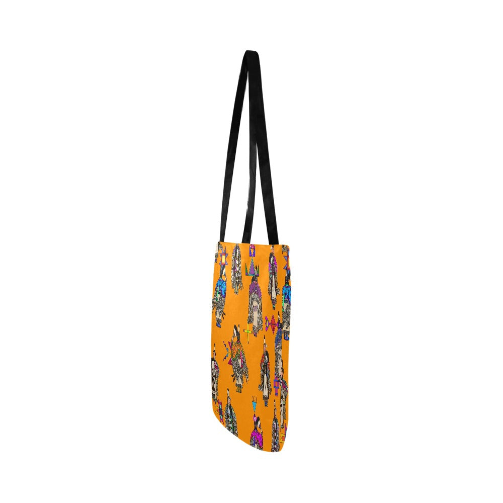 Women's Tradish Dancers Orange Reusable Shopping Bag