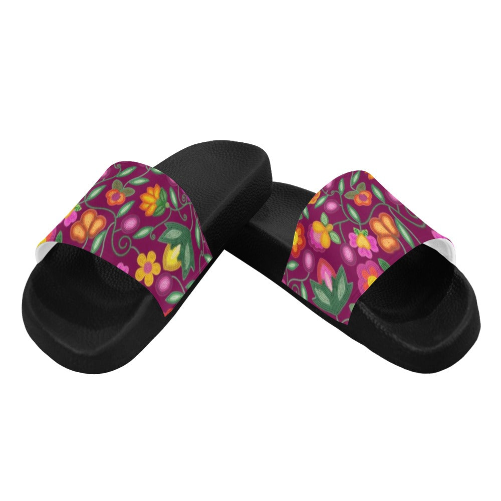 Boreal Bounty Dark Magenta Slide Sandals