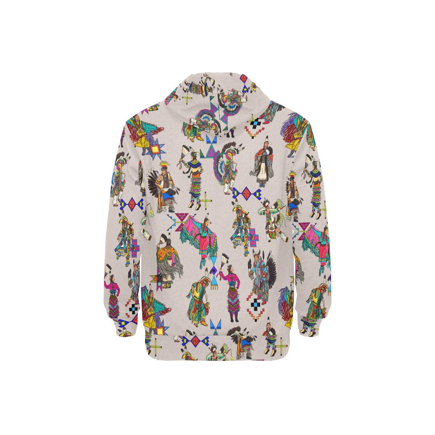 Grand Entry Dancers Muslin Men's Long Sleeve Fleece Hoodie