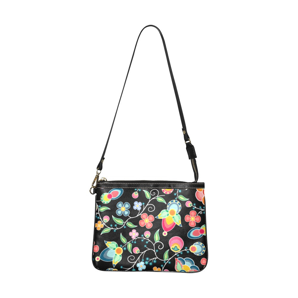 Floral Bounty Black Small Shoulder Bag