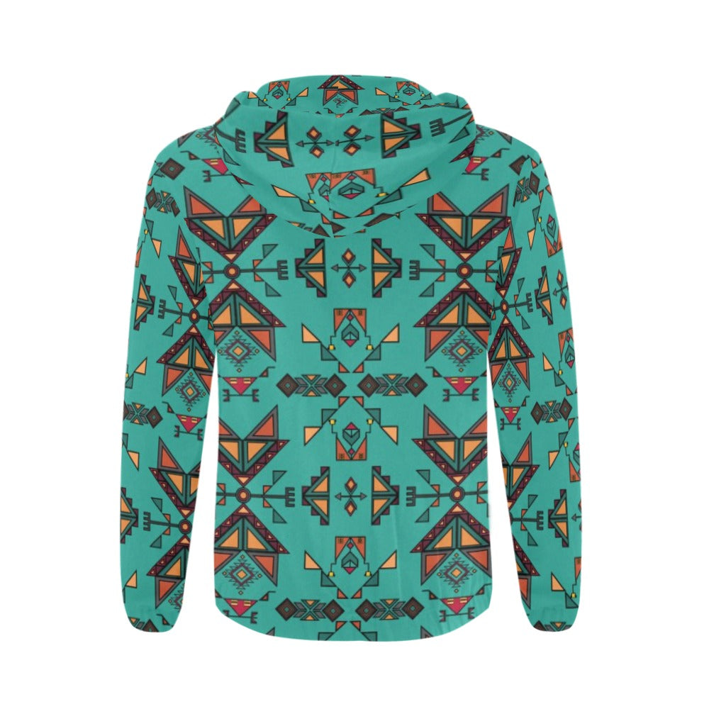 Arrow Dawn Turquoise Zip Hoodie