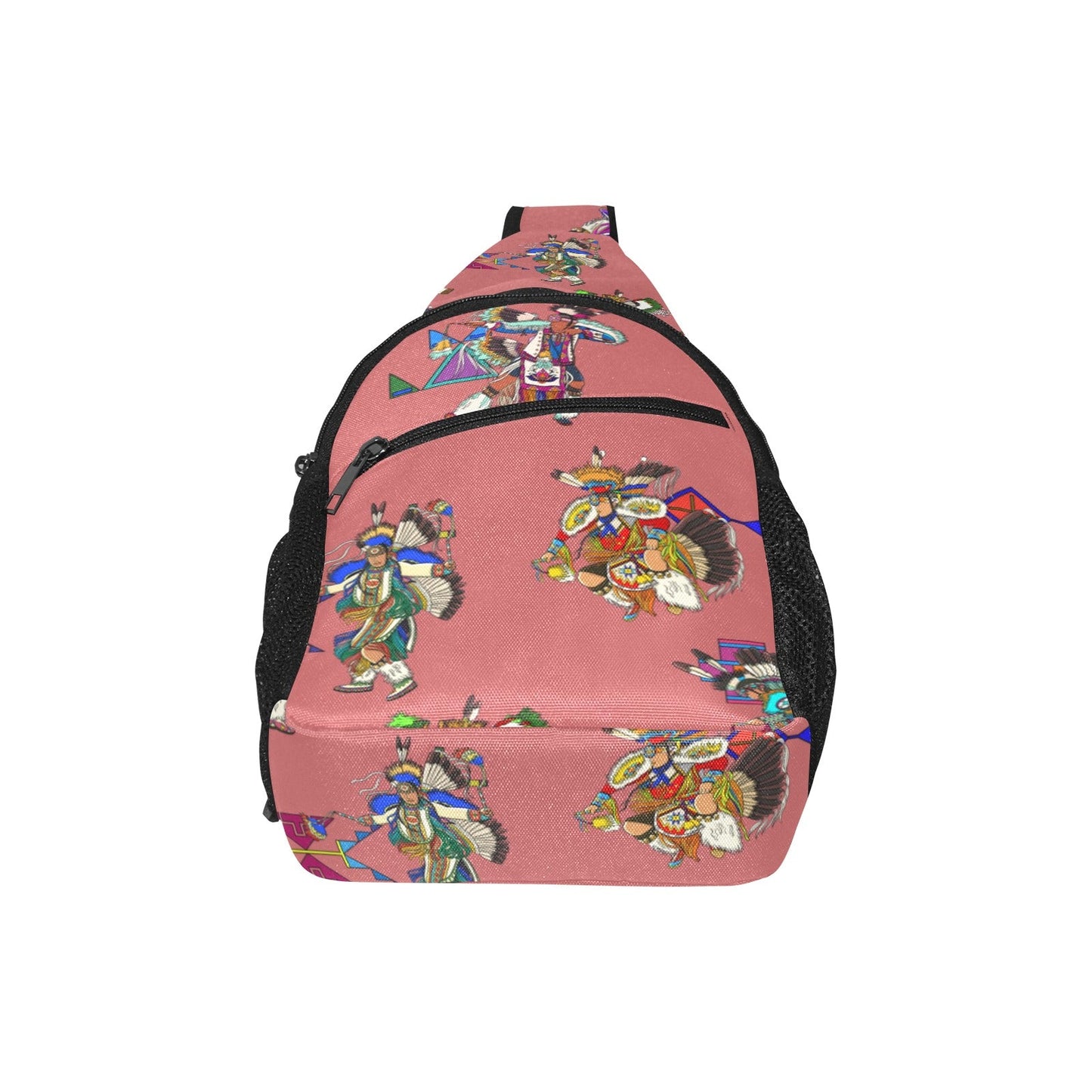 Men's Fancy Dancers Terra Cotta Chest Bag