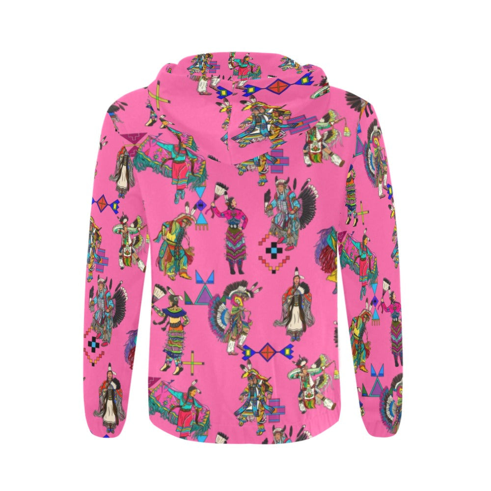 Grand Entry Dancer Pink Zip Hoodie