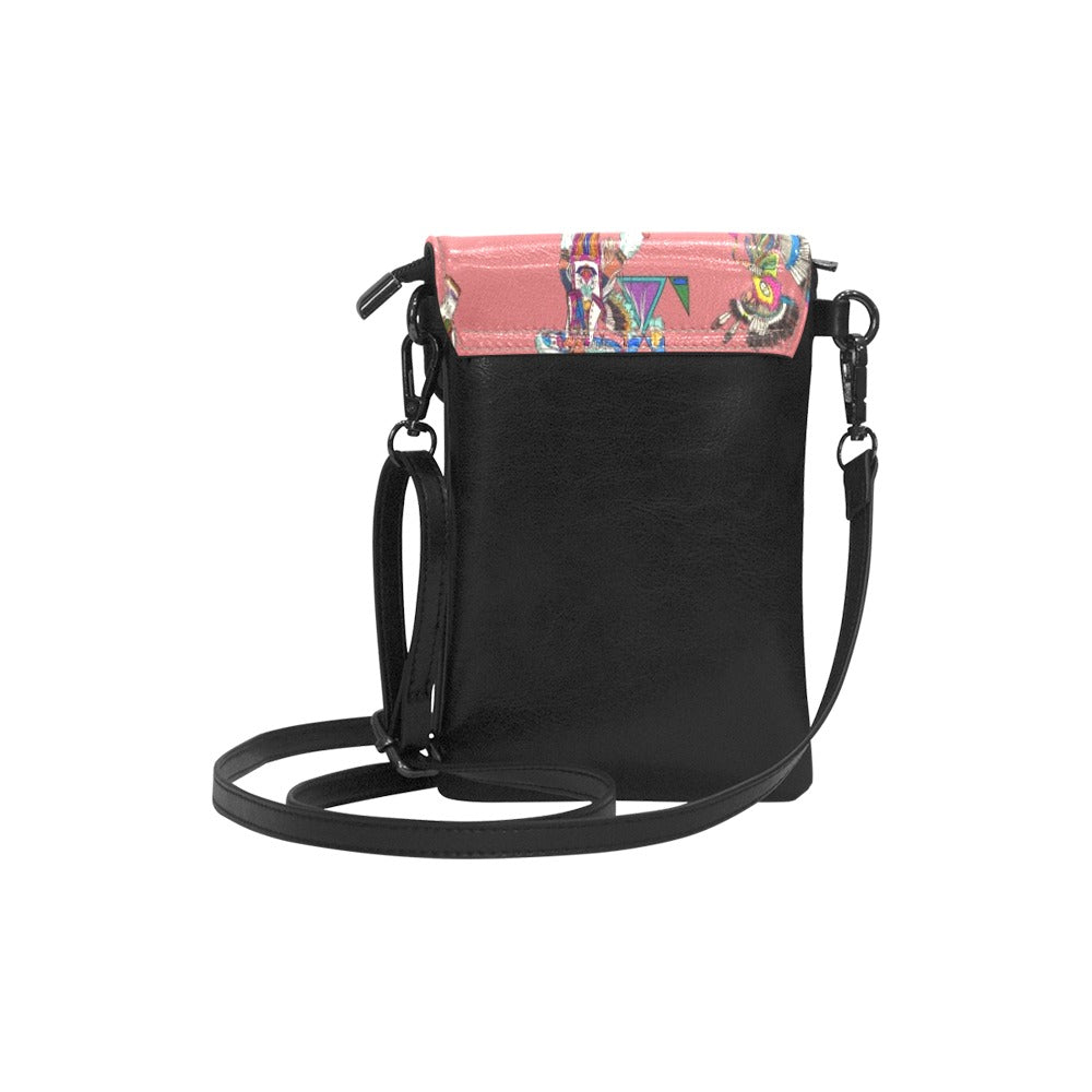 Men's Fancy Dancers Terra Cotta Small Cell Phone Purse