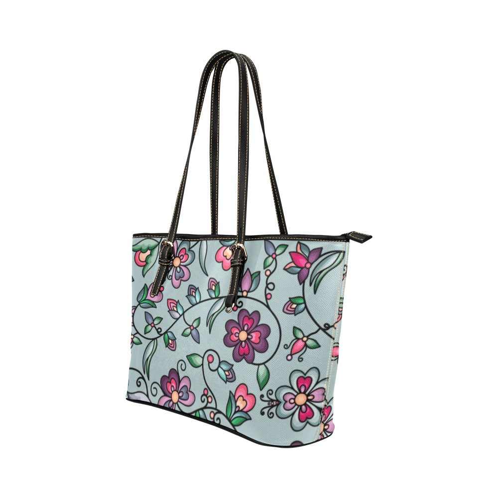 Amber Evening Garland Turquoise Leather Tote