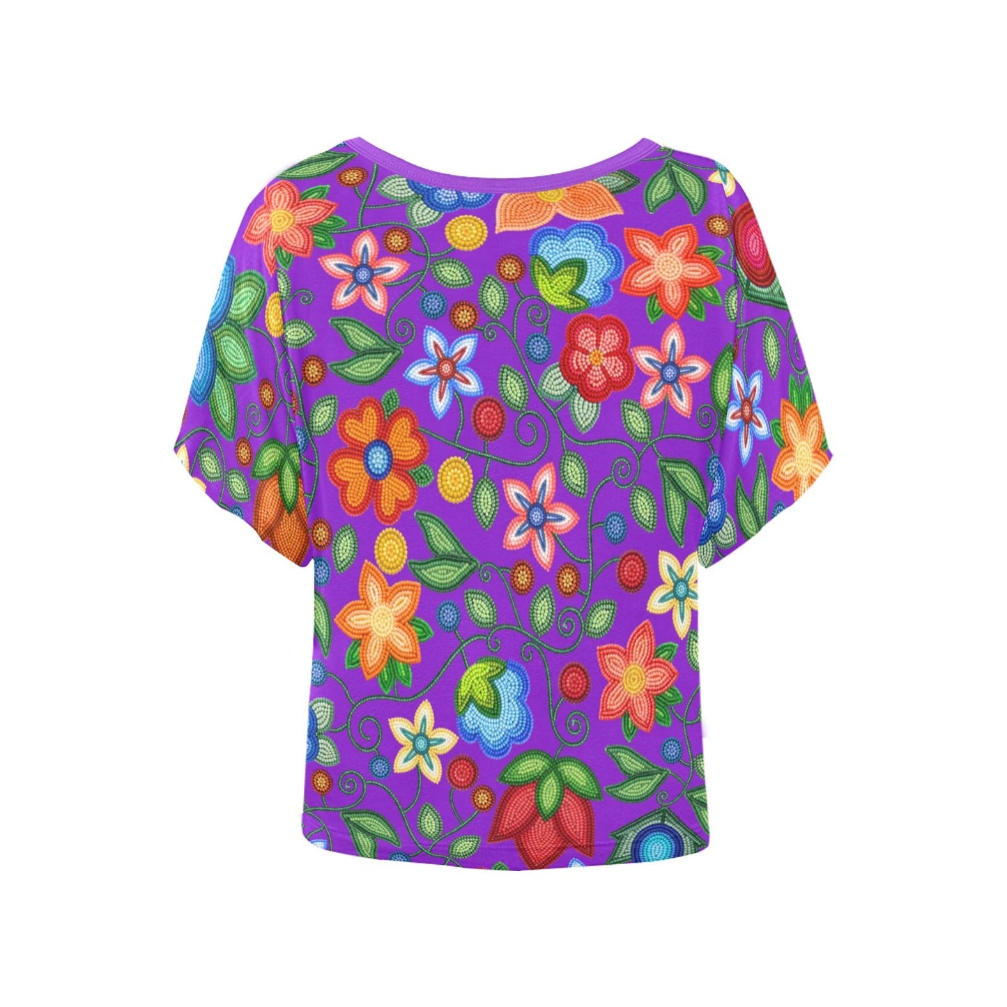 Morning Harmony Purple Batwing Blouse