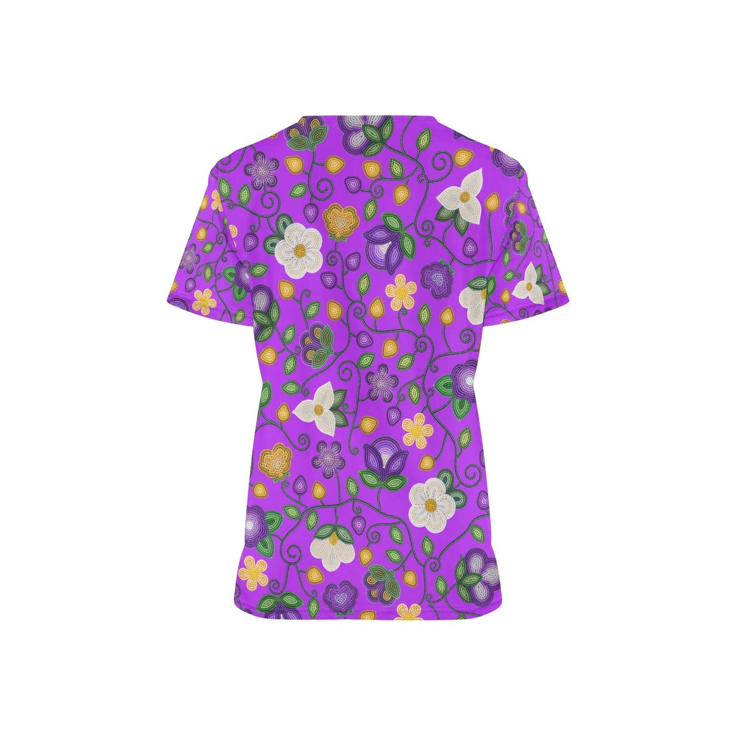 Midnight Moss Bloom Purple Scrub Top
