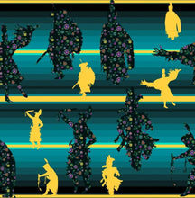 Load image into Gallery viewer, Dancers Inspire Green Cotton Poplin Fabric By the Yard Fabric NBprintex 
