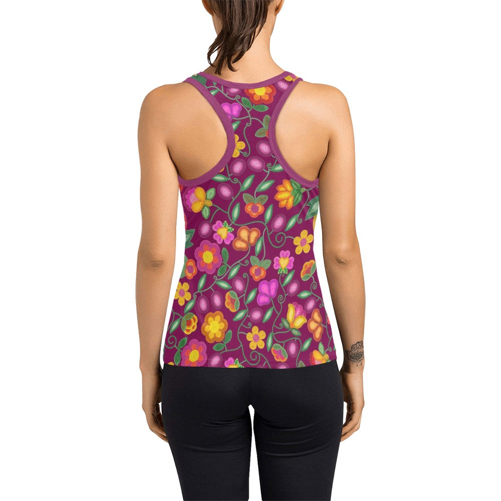 Boreal Bounty Dark Magenta Racerback Tank Top