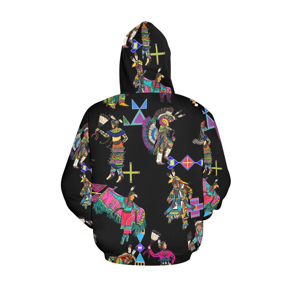 Grand Entry Dancers Black Hoodie for Women
