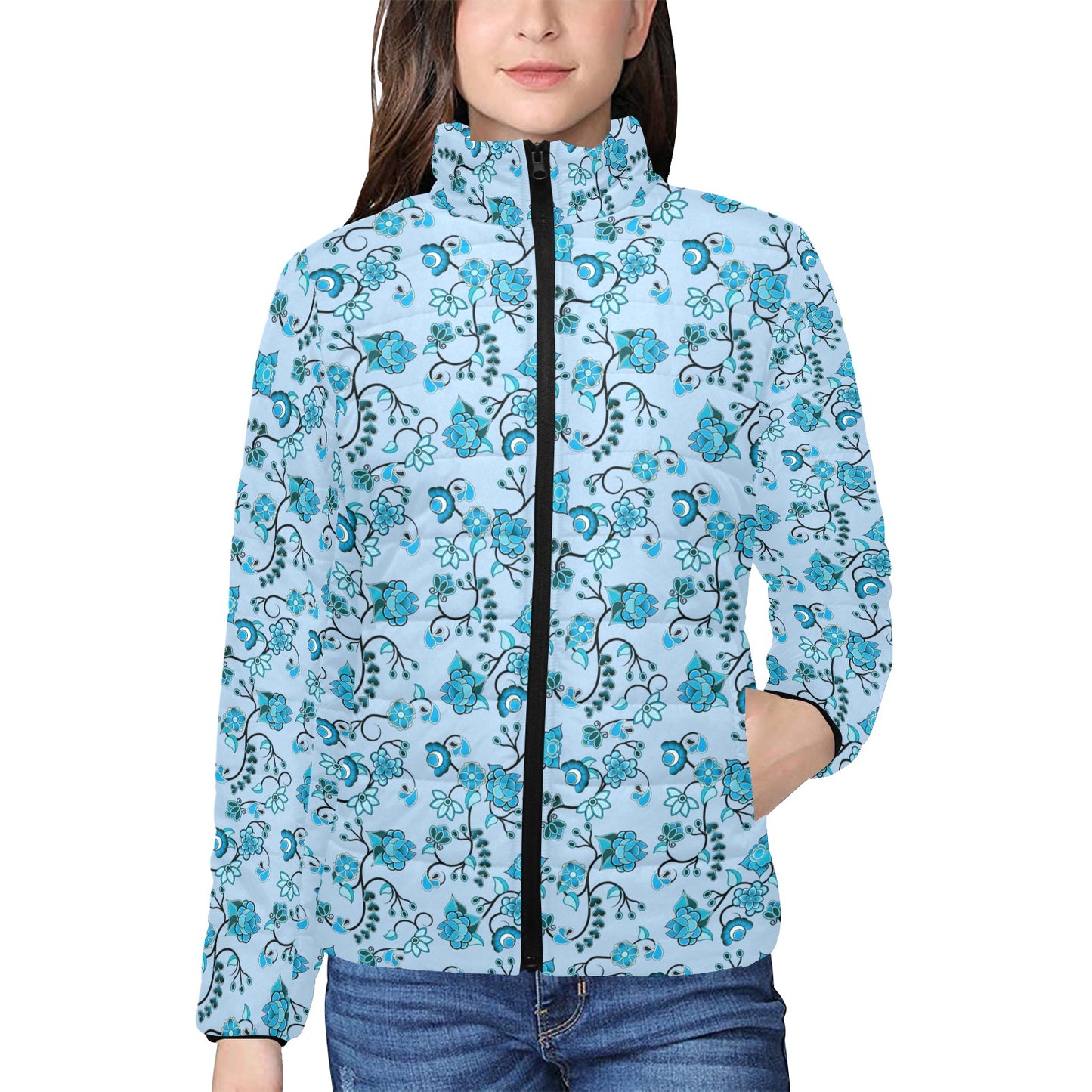 Floral Amour Stand Collar Jacket