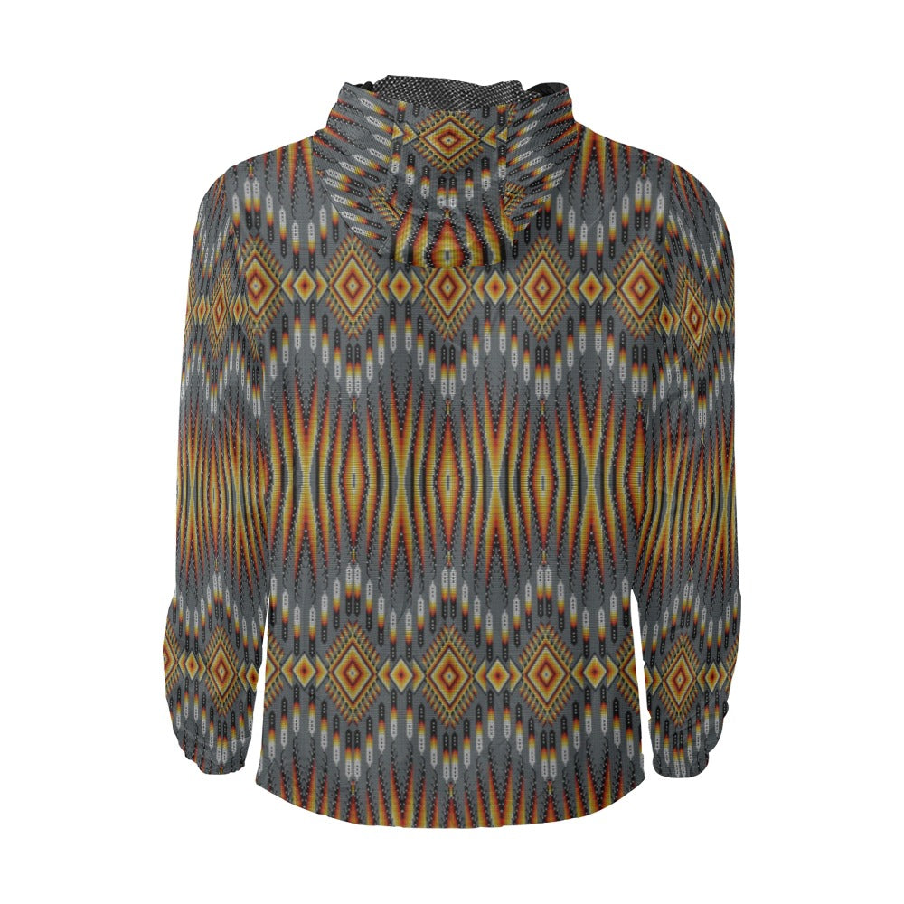 Fire Feather Grey Men's Windbreaker