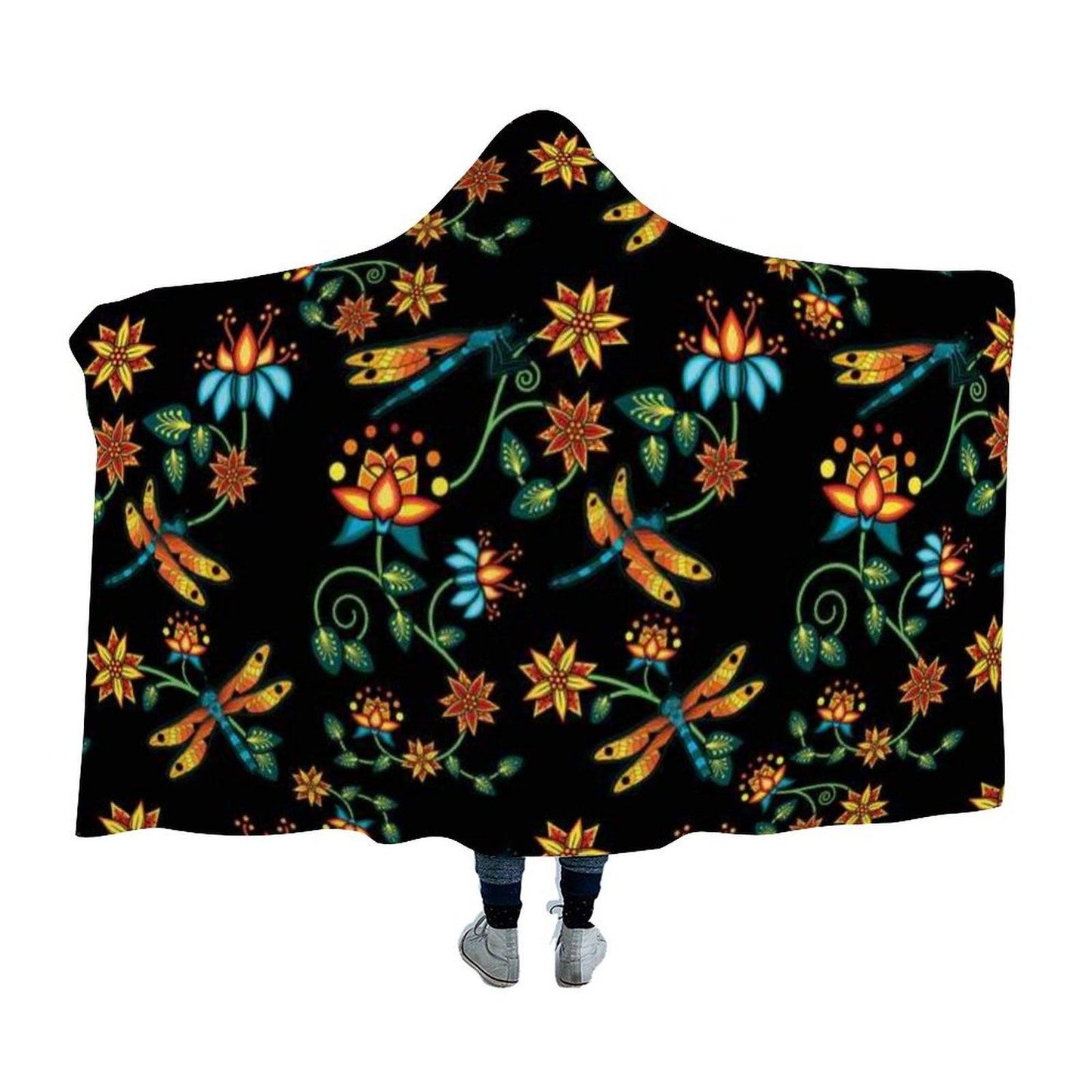 Dragon Lily Hooded Blanket