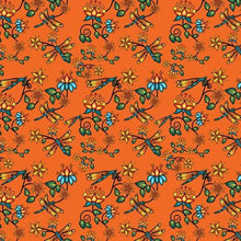 Load image into Gallery viewer, Dragon Lily Sierra Orange - Colour Cotton Poplin Fabric By the Yard Fabric NBprintex 
