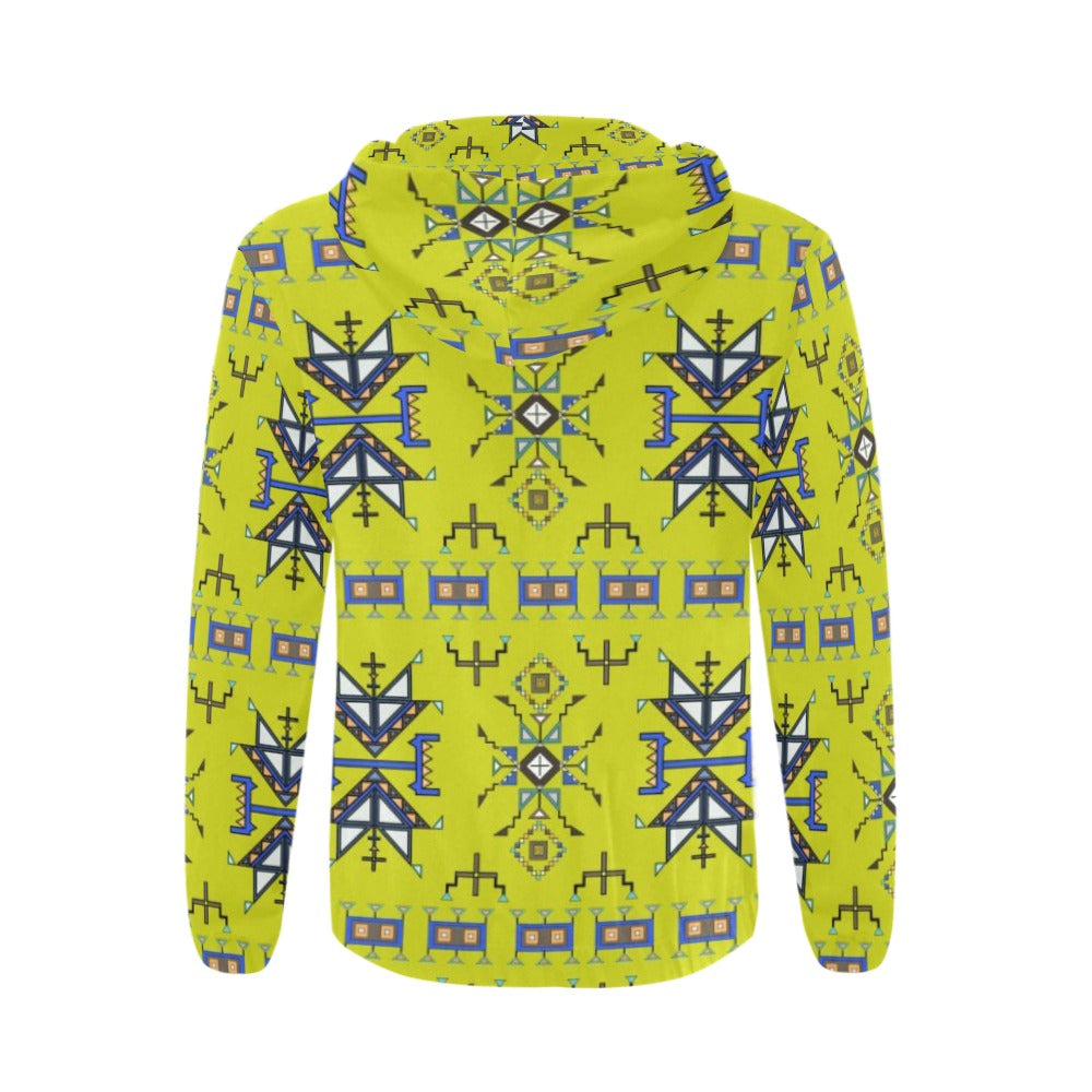 Eagle Strike Lime Men's Zipper Hoodie
