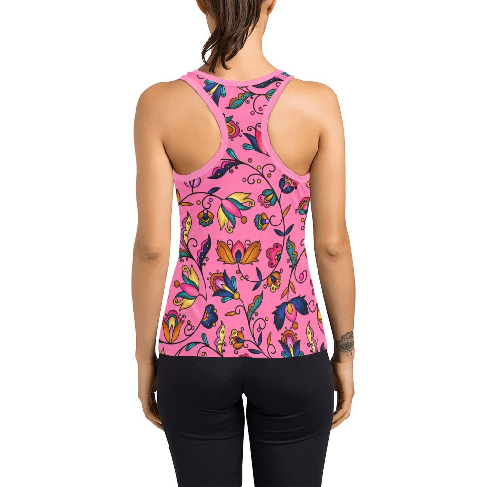Copper Prairie Petals Pink Women's Racerback Tank Top