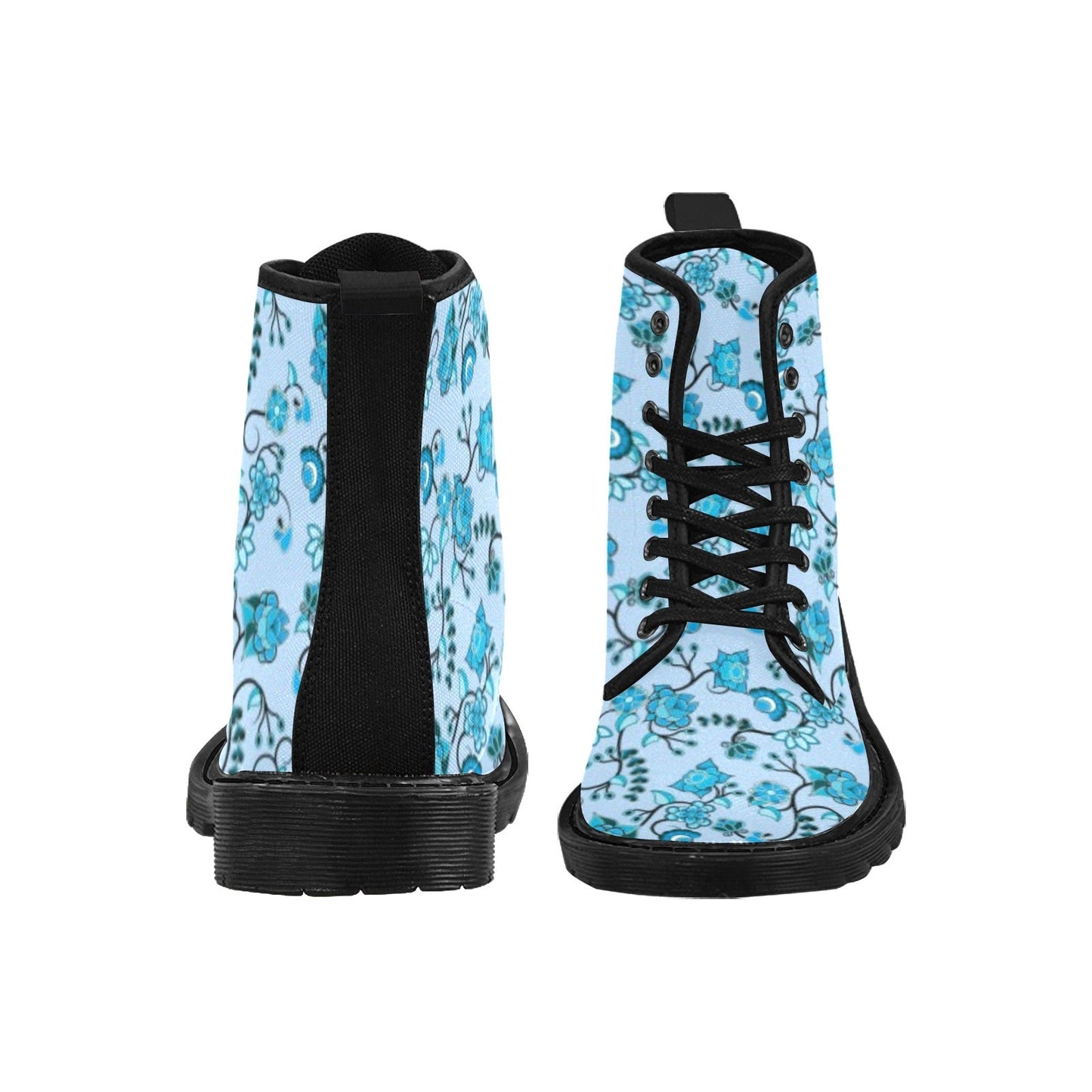 Blue Floral Amour Boots