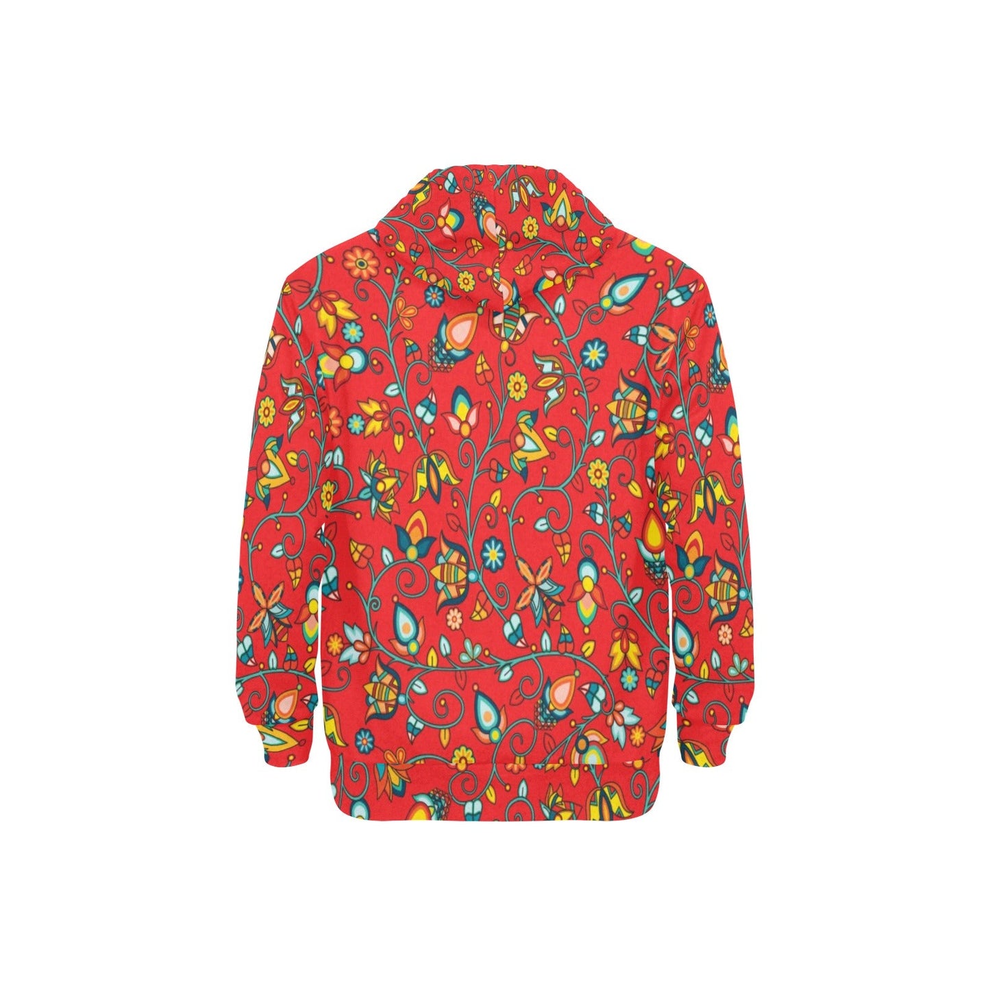 Thorny Path Red Men's Long Sleeve Fleece Hoodie